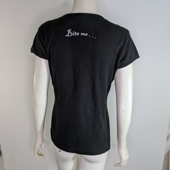 Twilight Moms T Apple Vintage Black XL Bite Me - Picture 3 of 9